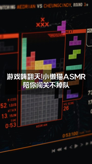 抖音小懒猫ASMR视频封面：游戏嗨翻天！小懒猫ASMR陪你闯关不掉队